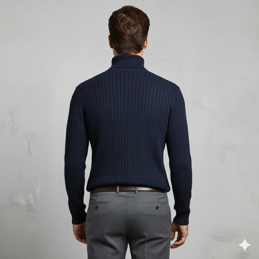 Feiner Herren Strickpullover mit Rollkragen