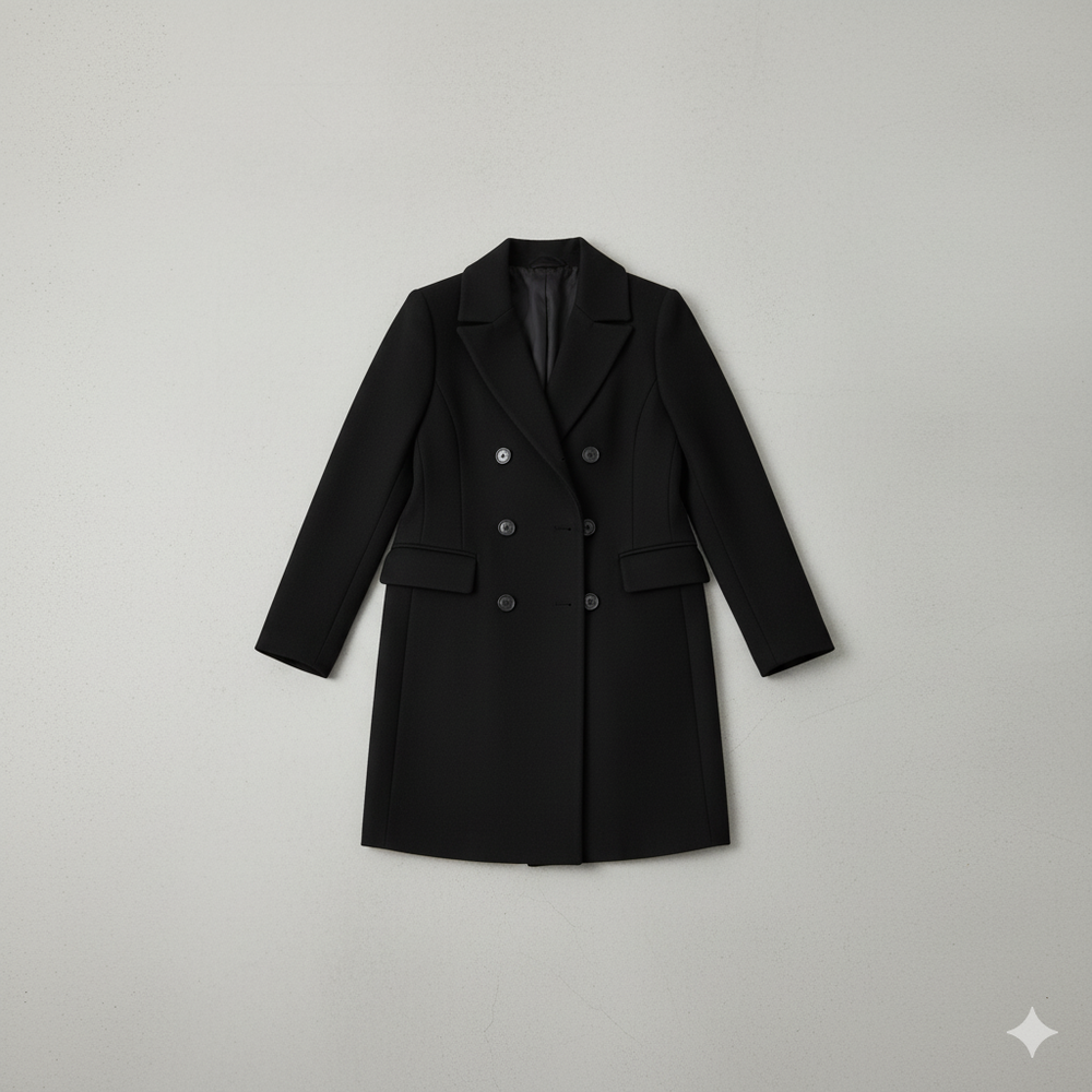 Damen Wollmantel mit Reverskragen | Doppelreihig & Klassisch | Winter