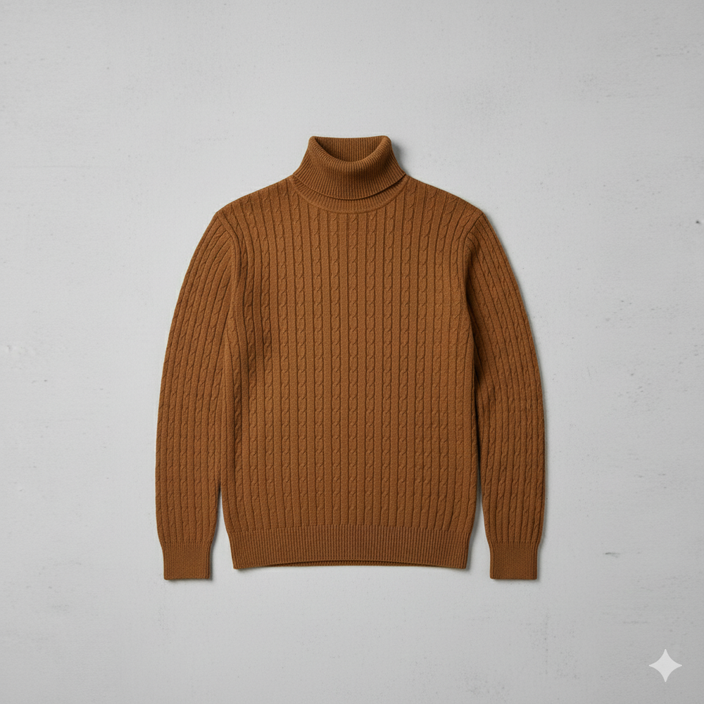 Feiner Herren Strickpullover mit Rollkragen