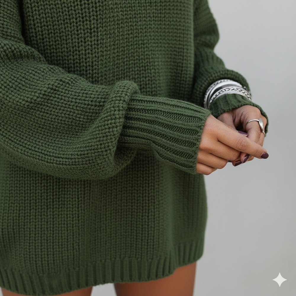 Locker gestrickter Damenpullover | Oversize & Freizeit