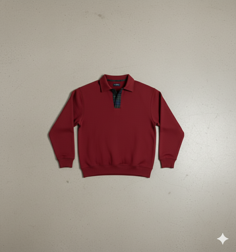 Lässiger Herrenpullover mit Reverskragen | Bequem | Freizeit