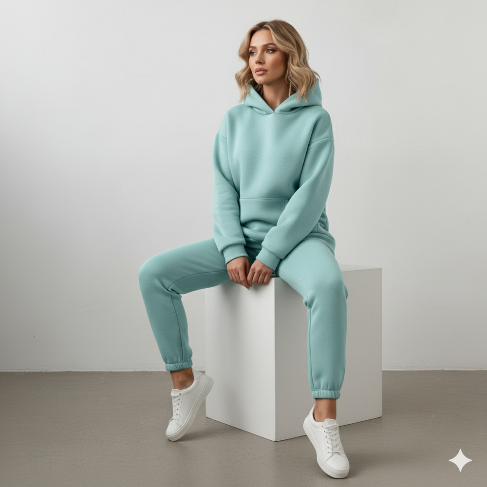 Warmer Damen Hoodie Zweiteiler | Bequem für Herbst & Winter