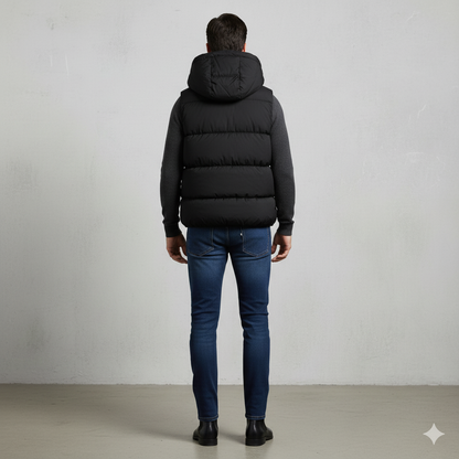 Herren Steppweste mit Kapuze | Warm & Bequem | Herbst/Winter