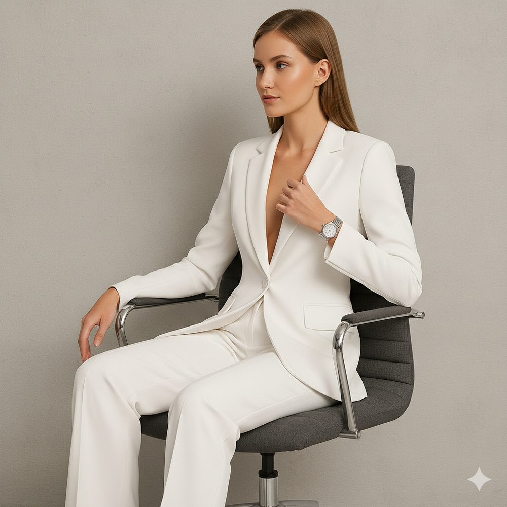 Elegantes Damen Anzugset | Blazer & Hose | Slim Fit Business