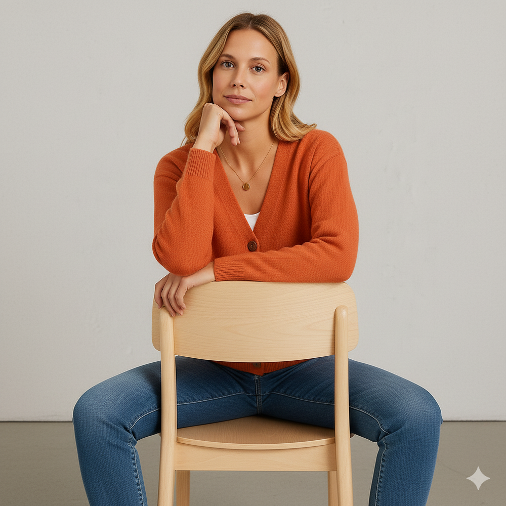 Damen Strickjacke mit V-Ausschnitt | Herbst & Übergang