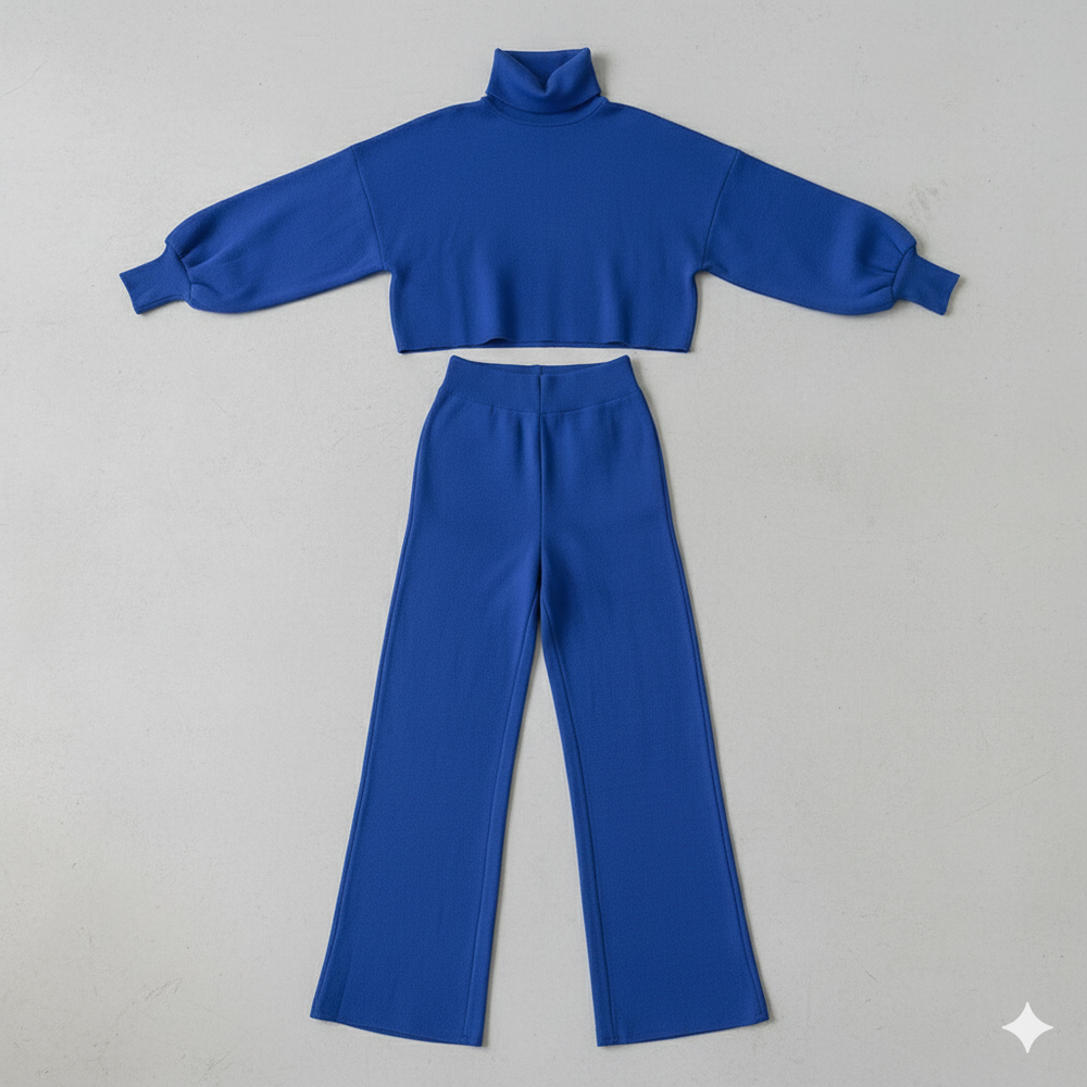 Damen Rollkragen Set mit Langarm | Lässig & Bequem | Winter