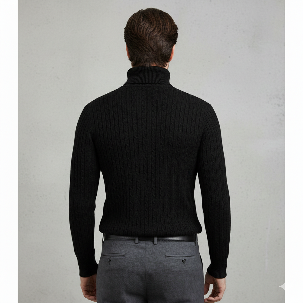 Herren Strickpullover mit Rollkragen | Slim Fit | Winter