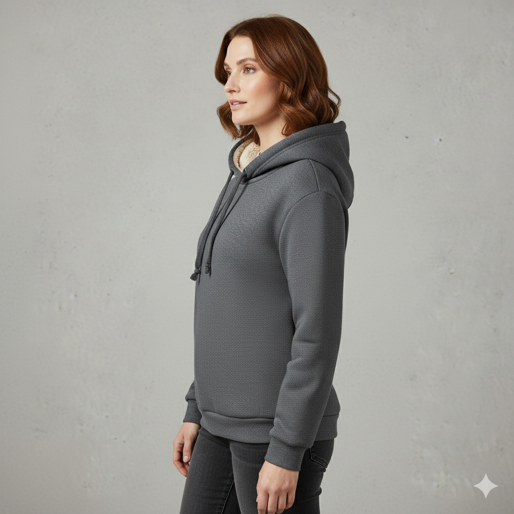 Kuscheliger Damen Hoodie mit Teddyfutter