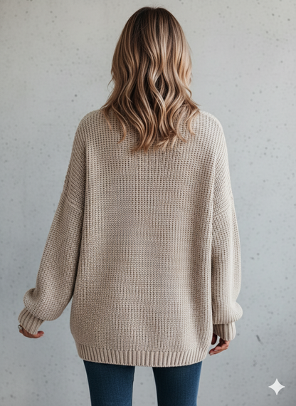 Locker gestrickter Damenpullover | Oversize & Freizeit
