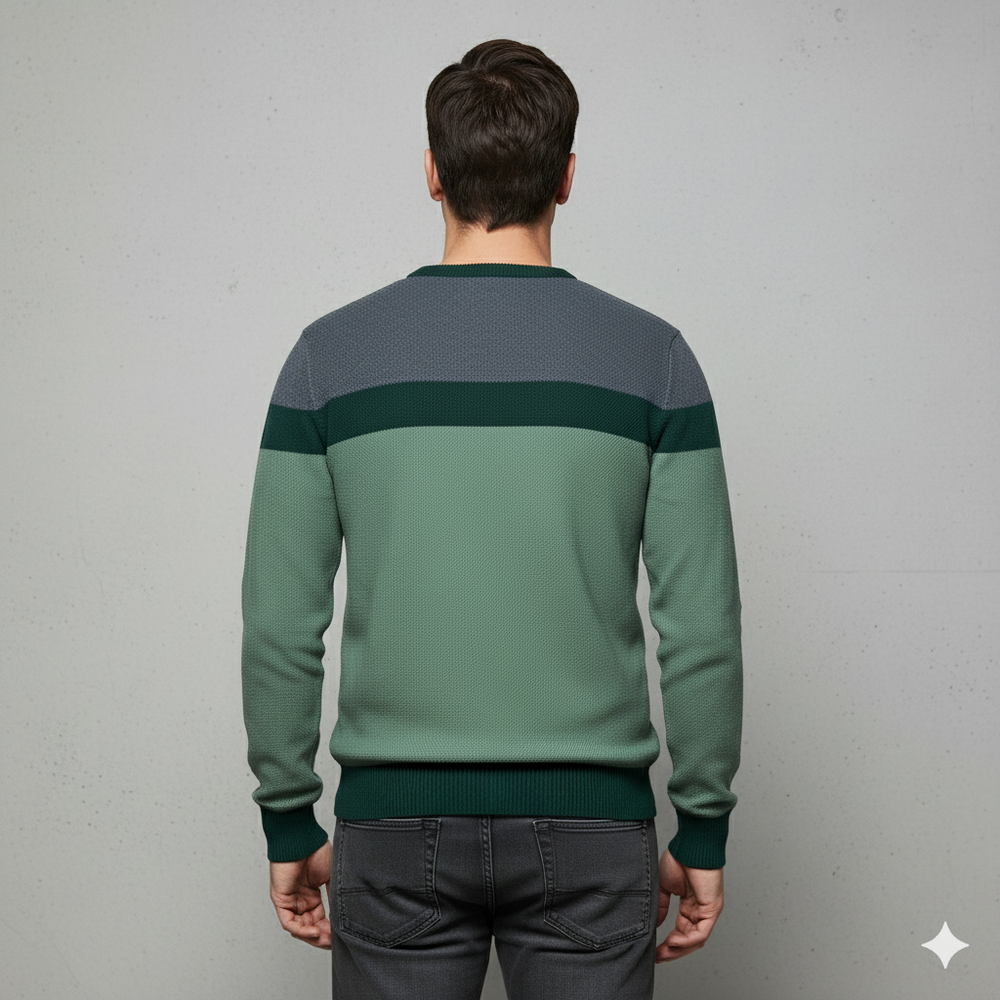 Gemusterter Strickpullover für Herren