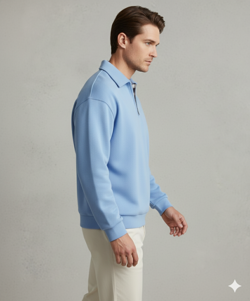 Lässiger Herrenpullover mit Reverskragen | Bequem | Freizeit