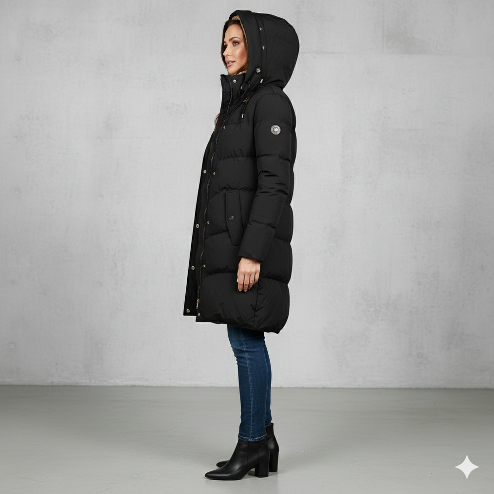 Damen Puffermantel mit Kapuze
