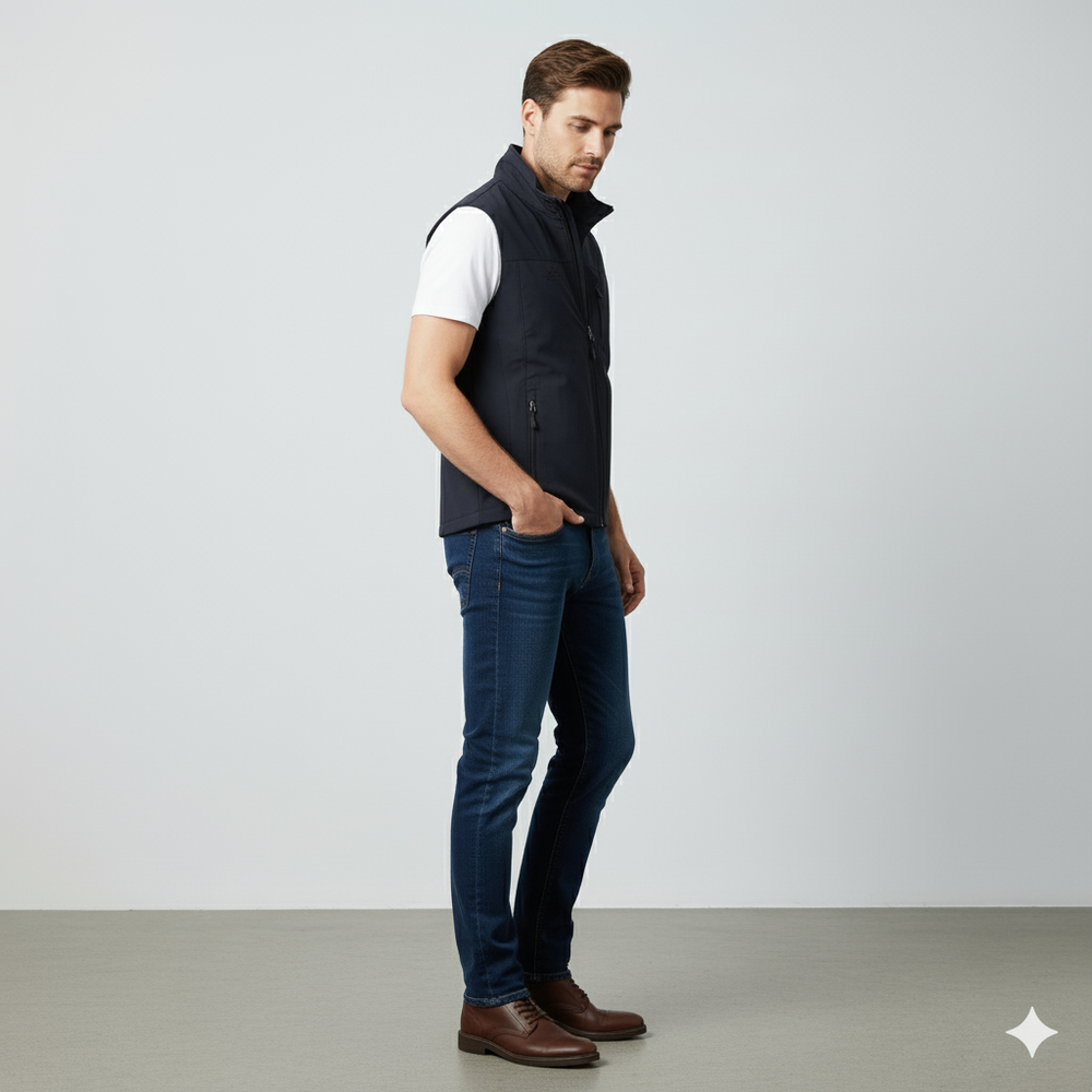 Herren Outdoor Weste mit Reißverschluss | Leicht & Atmungsaktiv