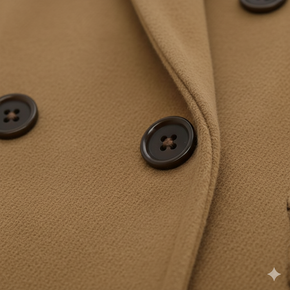 Damen Wollmantel mit Reverskragen | Doppelreihig & Klassisch | Winter