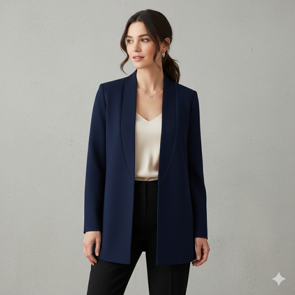 Damen Wollmantel mit Stehkragen | Schmaler Schnitt & Elegant | Herbst/Winter