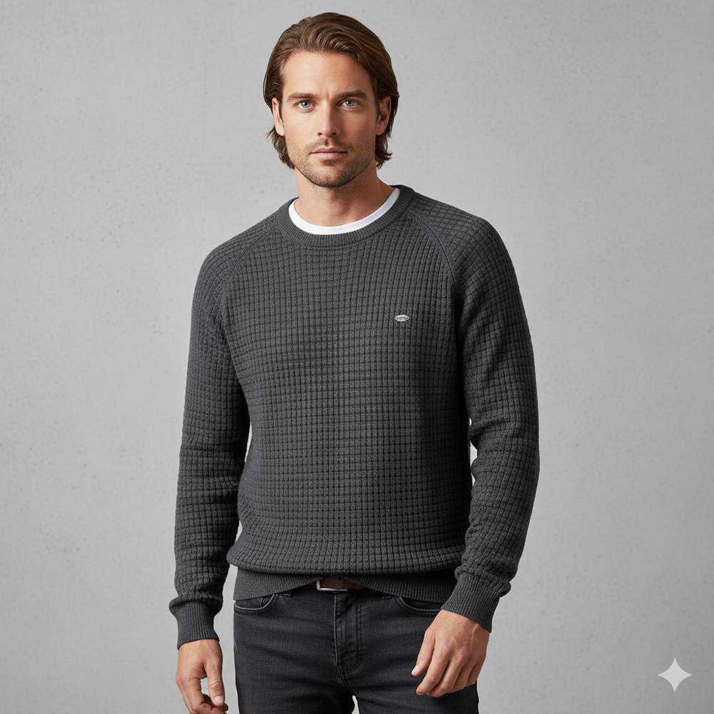 Herren Baumwollpullover mit Karomuster | Modern & Bequem