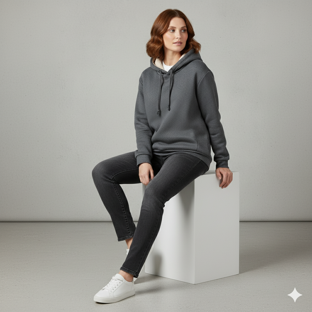 Kuscheliger Damen Hoodie mit Teddyfutter