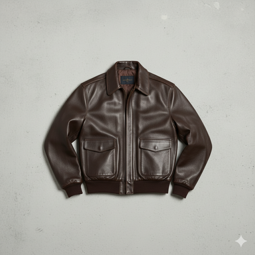 Herren Lederjacke im Retro Air Force Stil | Warm mit Fellkragen