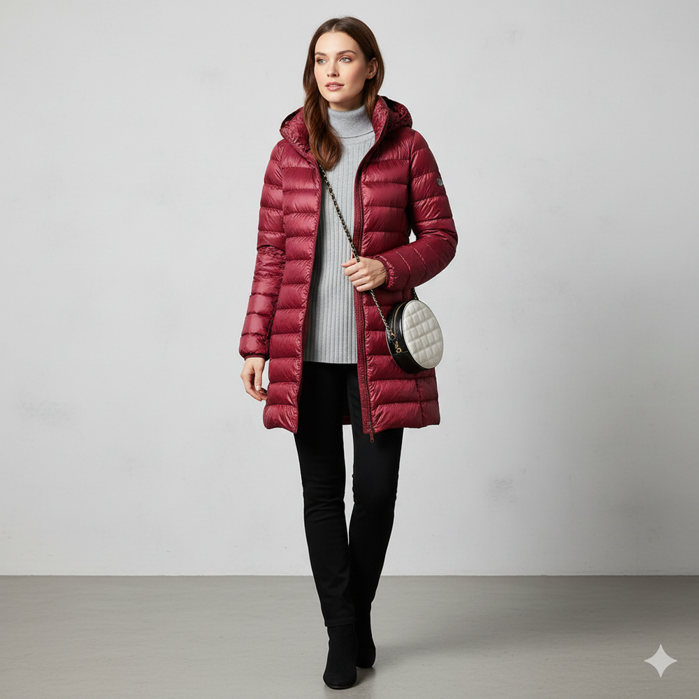 Damen Daunenjacke mit Kapuze | Leicht & Warm | Winter