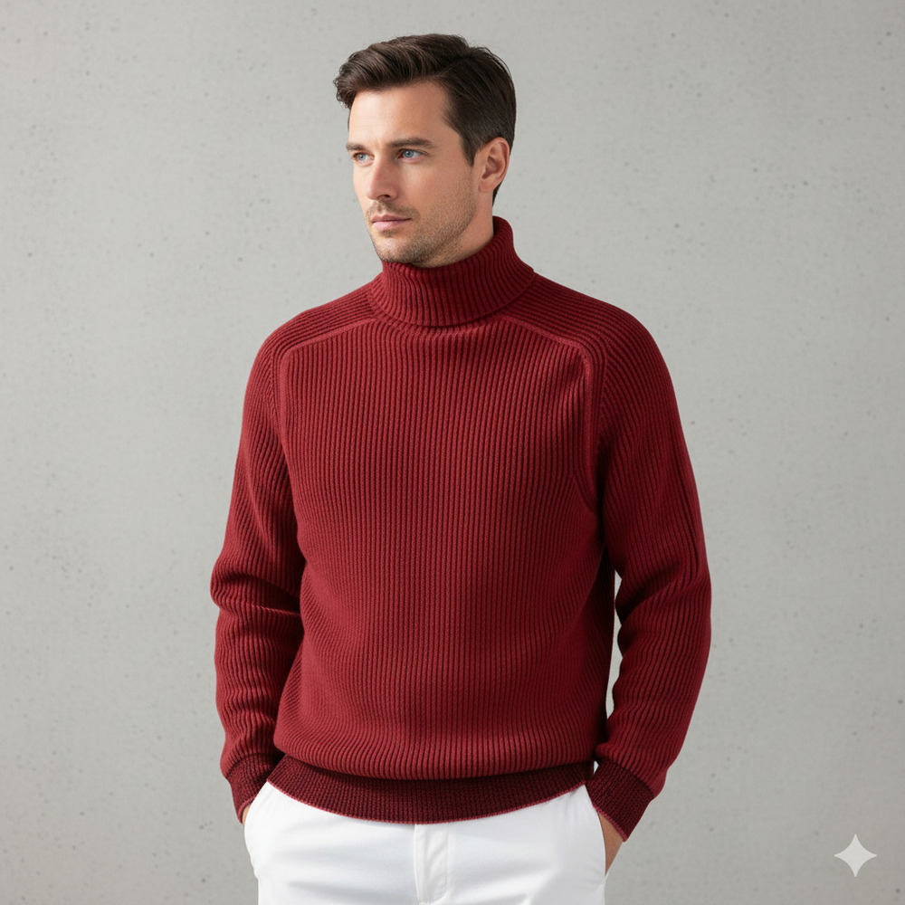 Herren Strickpullover mit Rollkragen | Warm & Elegant | Winter