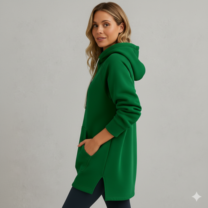 Lässiges Damen Hoodie Kleid mit Kordelzug | Bequem für Freizeit