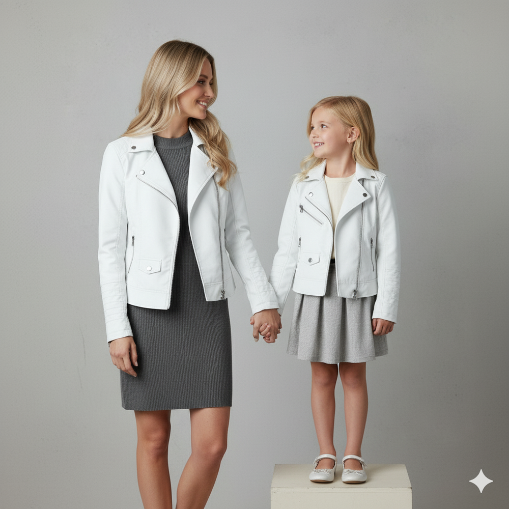 Damen Lederjacke mit Kapuze | Modern & Abnehmbar | Übergang