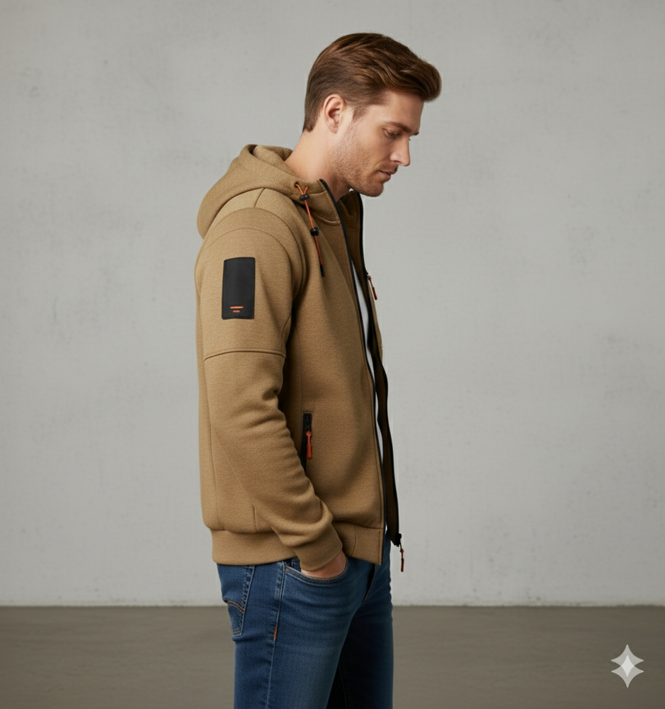 Fleecejacke für Herren mit Kapuze | Warm & Bequem | Herbst