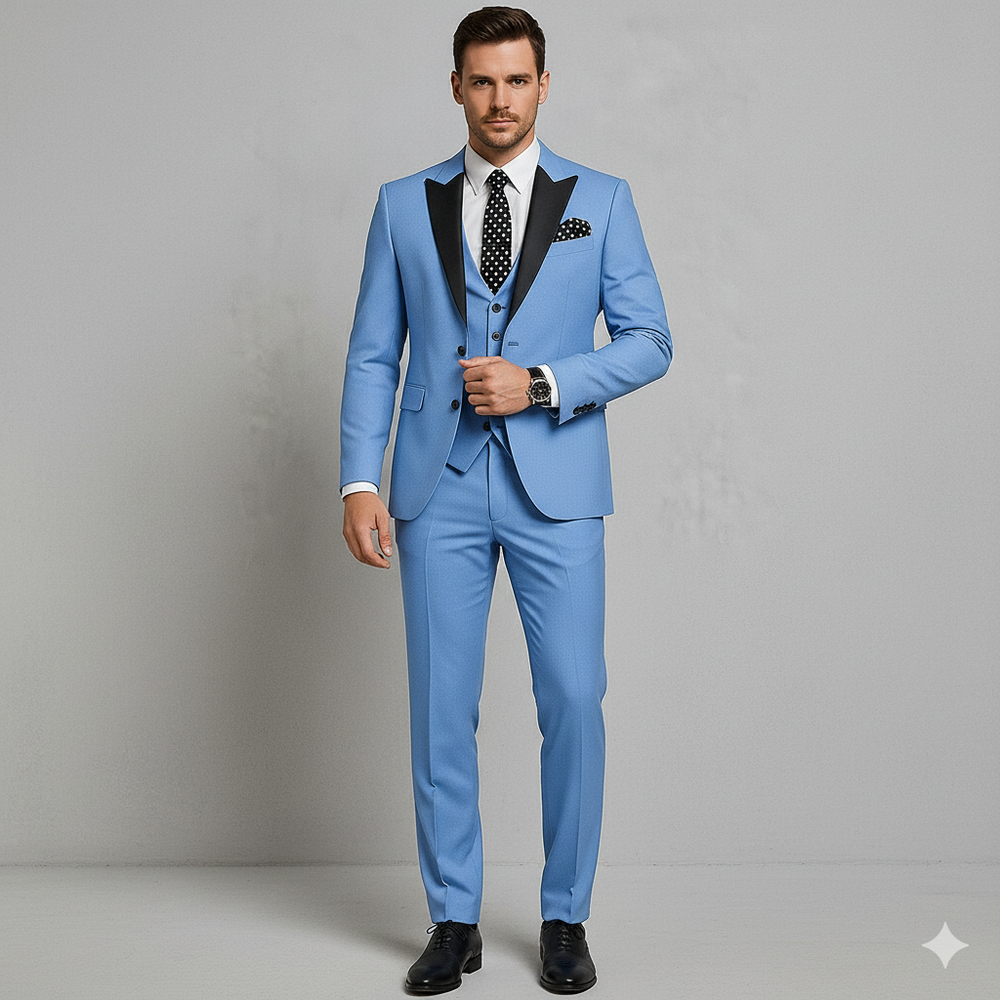 Herren 3-teiliger Anzug Slim Fit | Business Hochzeit Smoking