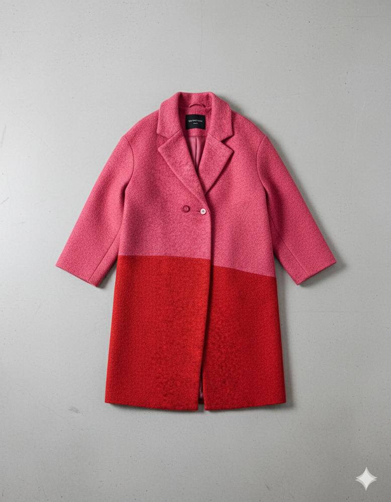 Damen Wollmantel mit Karomuster | Oversize & Warm | Winter