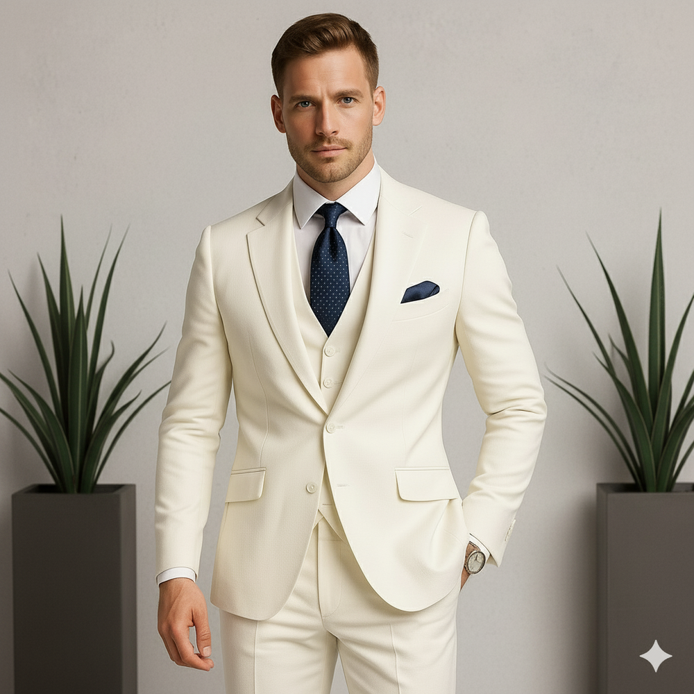 Herren Anzug 3-teilig | Slim Fit Elegant für Hochzeit & Business