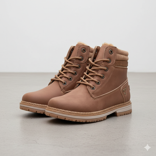 Damen Winterstiefel mit Fellfutter | Warme Schnür-Boots