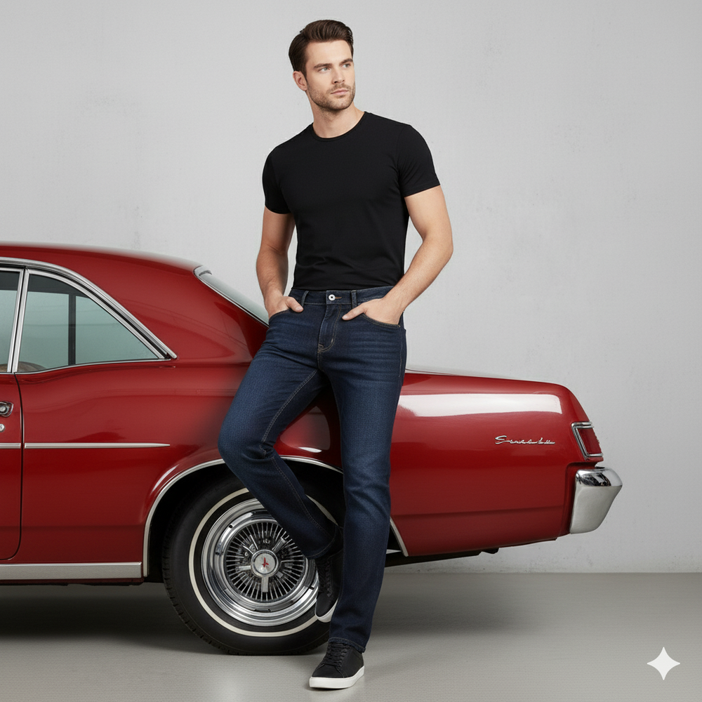 Herren Jeans Regular Fit | Bequem & Elastisch für Alltag & Business