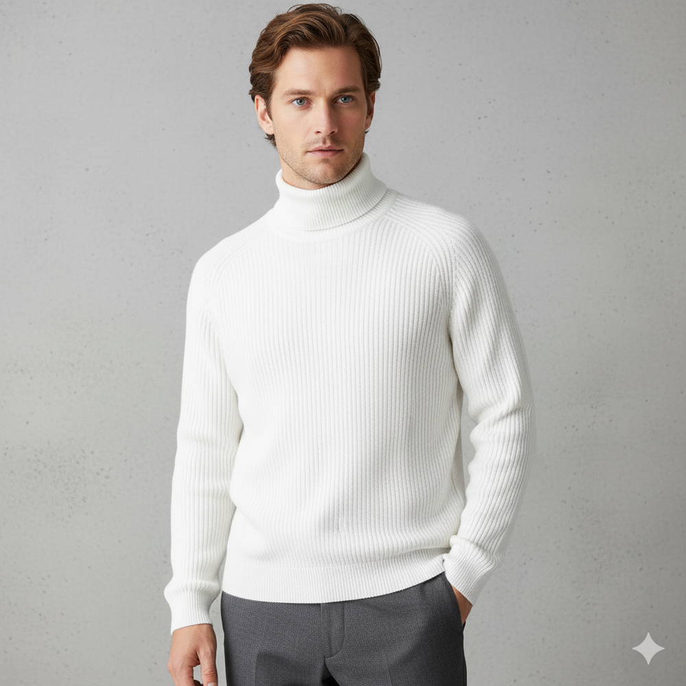 Herren Strickpullover mit Rollkragen | Warm & Elegant | Winter