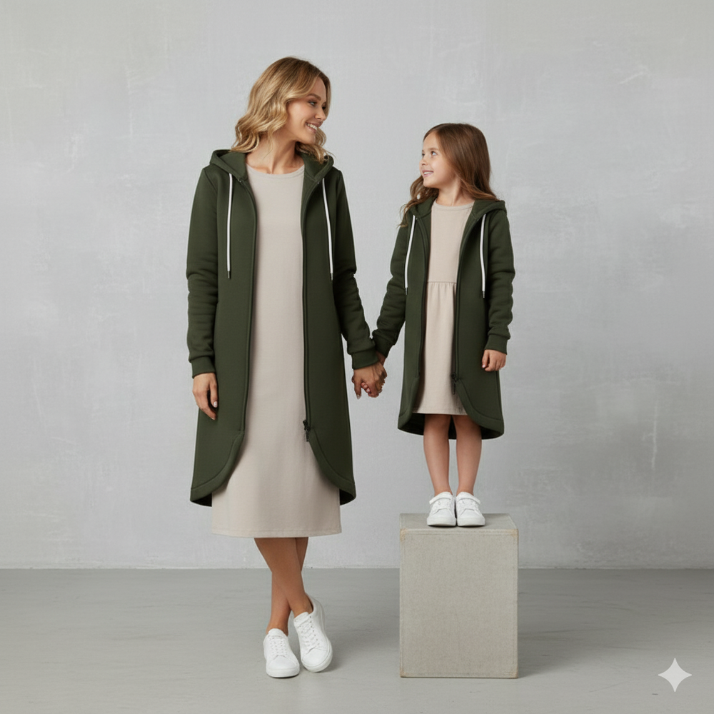 Damen Sweatjacke mit Kapuze & Reißverschluss | Herbst/Winter