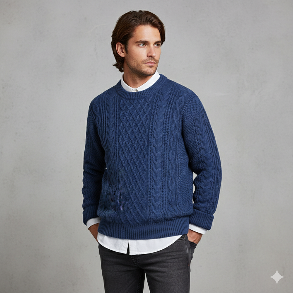 Herren Strickpullover mit Strukturmuster | Modern & Warm | Winter