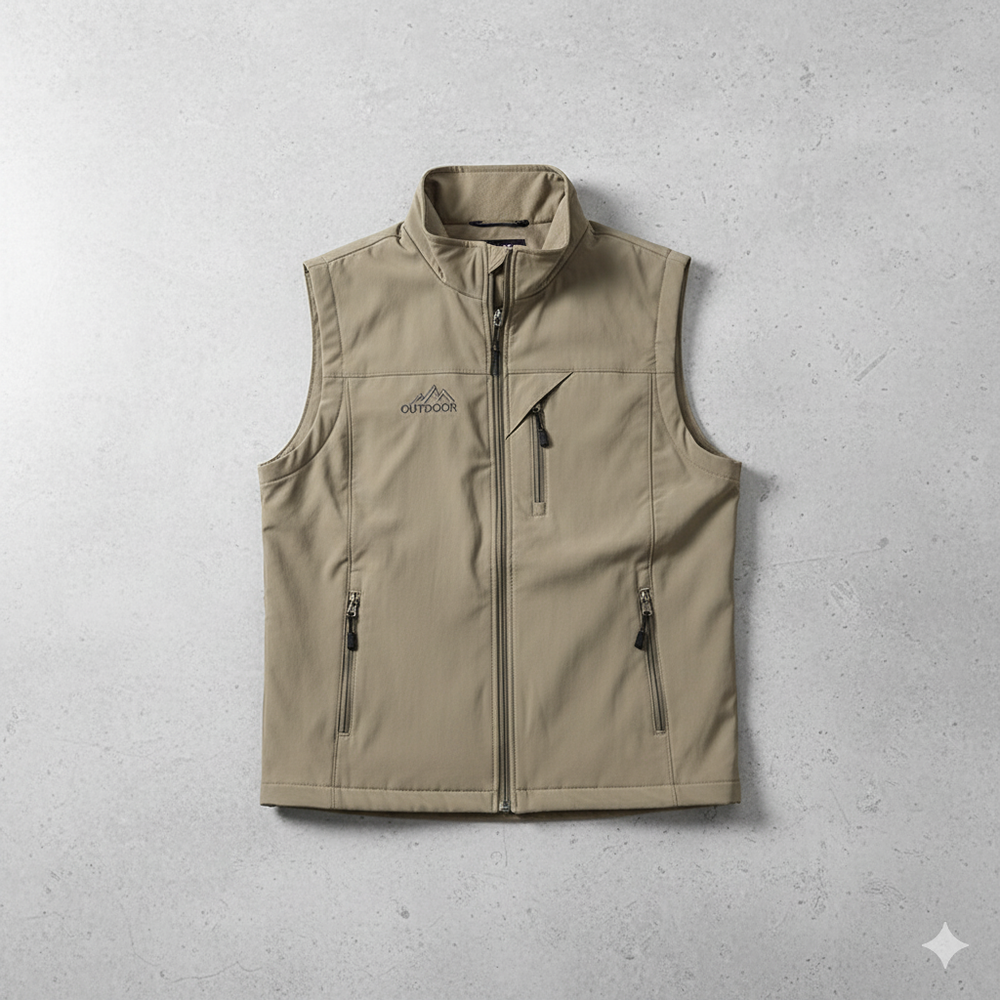 Herren Freizeitweste mit Reißverschluss | Leicht & Atmungsaktiv | Herbst