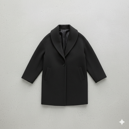 Damen Wollmantel Figurbetont Elegant | Stehkragen | Herbst Winter