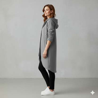 Damen Sweatjacke mit Kapuze & Reißverschluss | Herbst/Winter