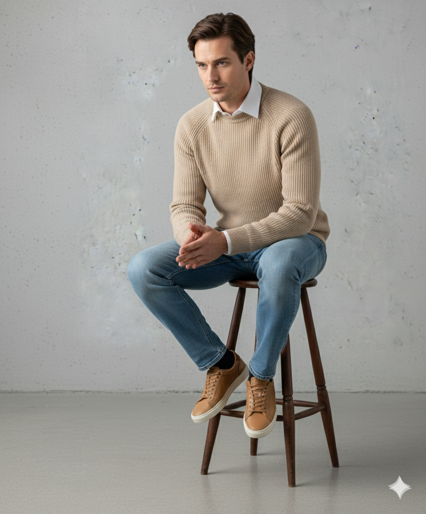 Herren Strickpullover mit Rollkragen | Warm & Elegant | Winter