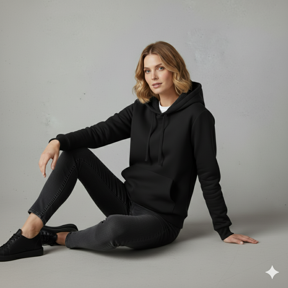 Lässiger Damen Hoodie mit Rückendruck