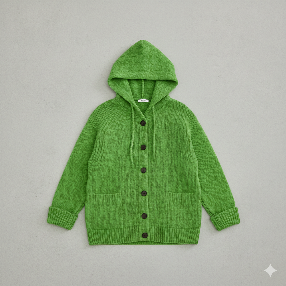 Kuscheliger Damen Strickjacke mit Kapuze | Warm für Herbst/Winter