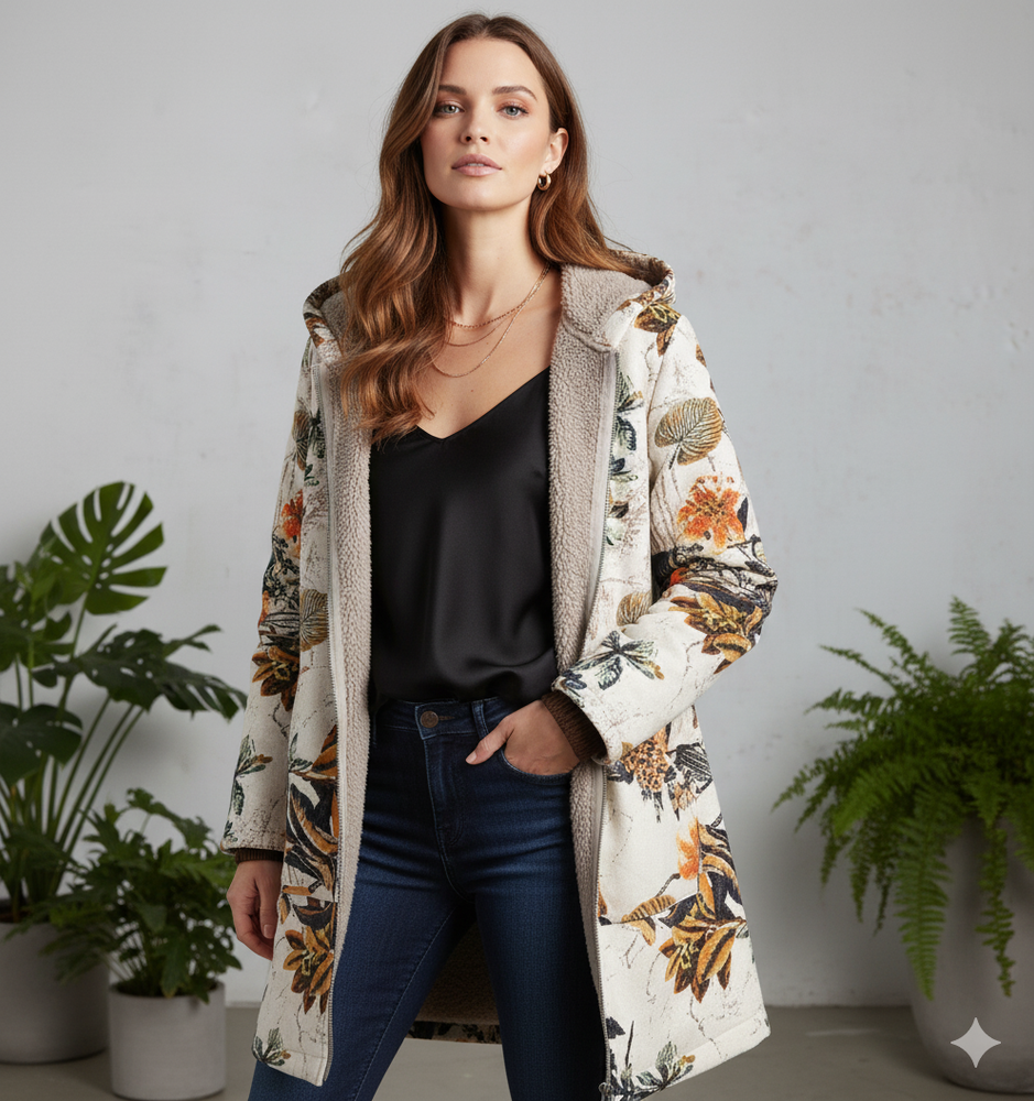 Damen Fleecejacke mit Kapuze | Plüsch & Kuschelig | Herbst/Winter