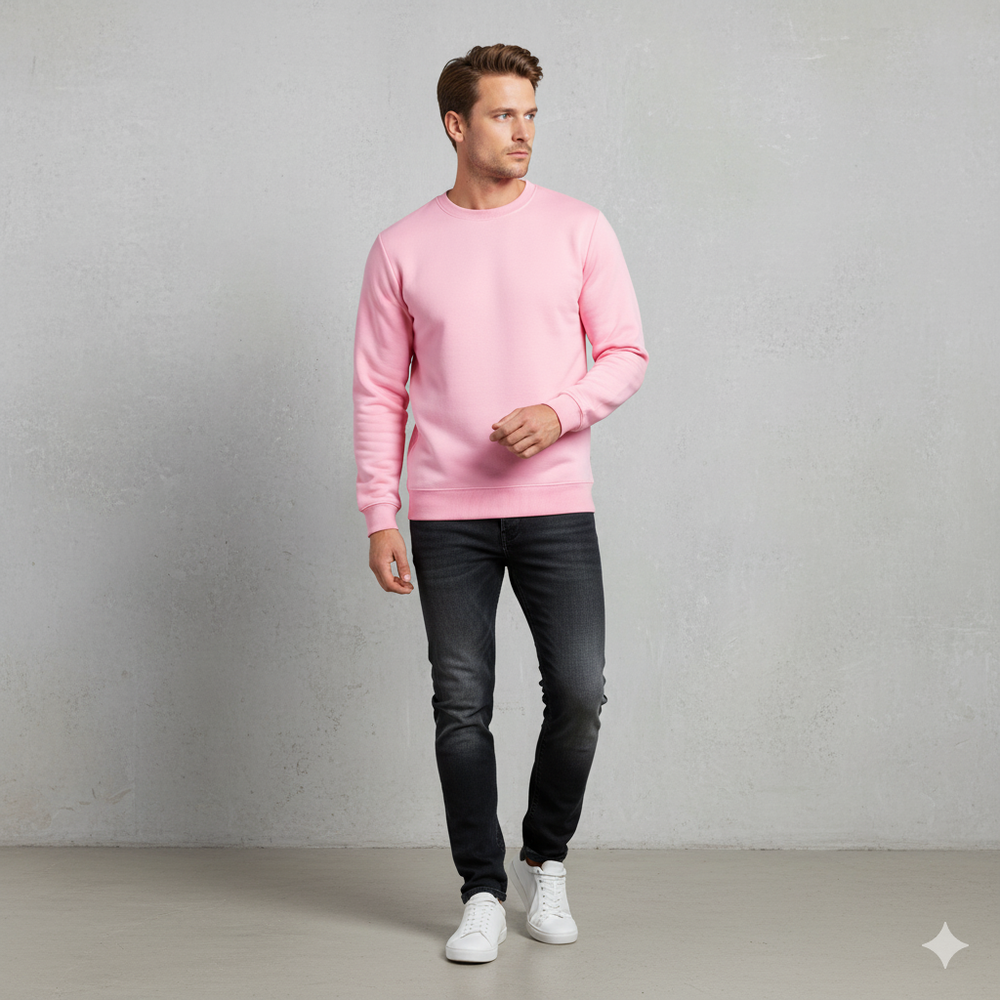 Herren Sweatshirt mit Rundhalsausschnitt