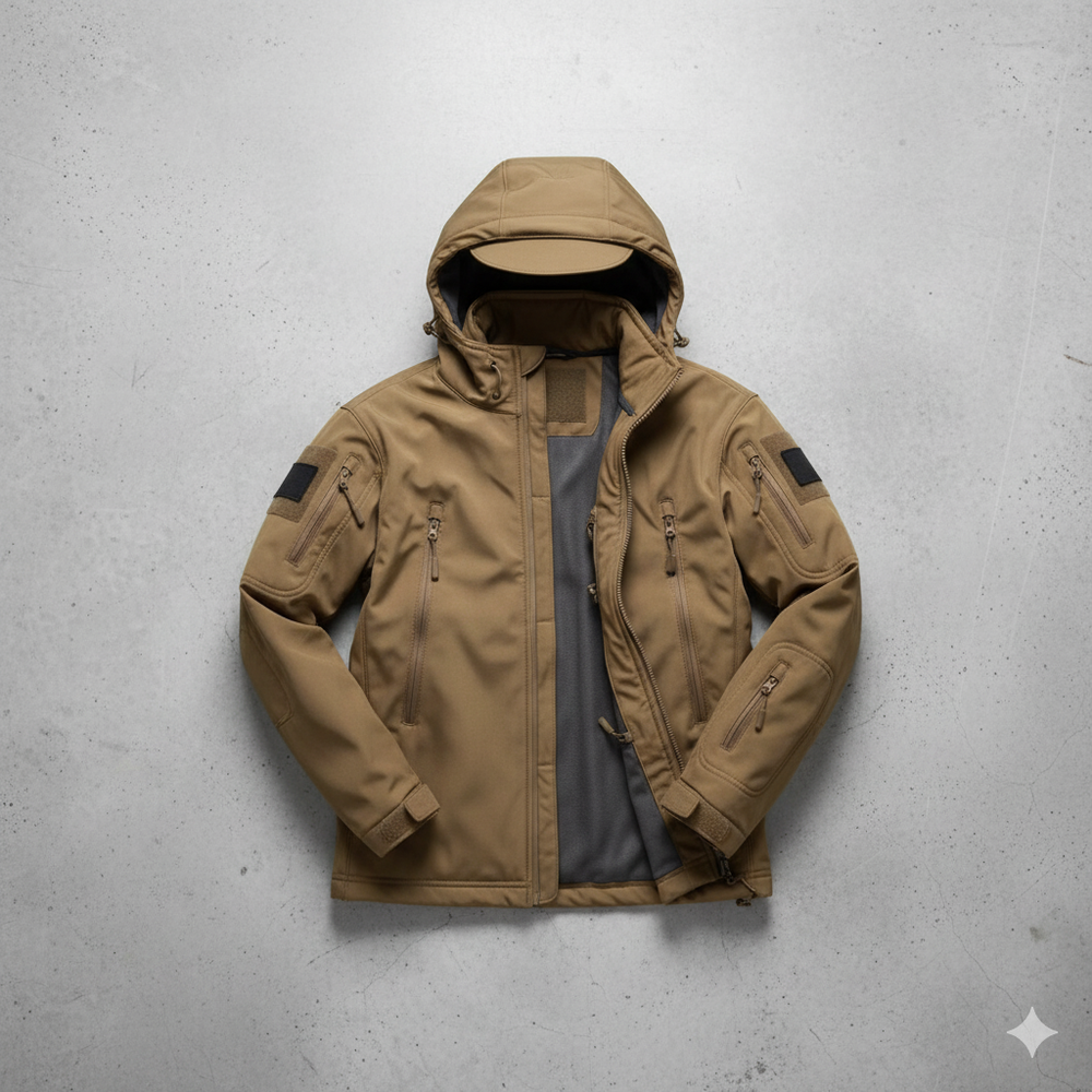 Herren Outdoor Taktikanzug mit Kapuze | Wasserabweisend & Winter