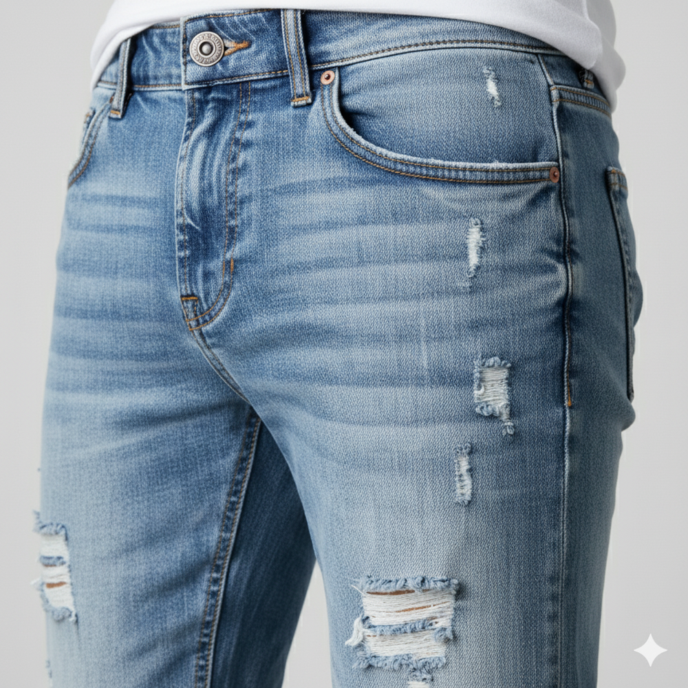 Herren Jeans Slim Fit | Modern mit Rissen & Lässig