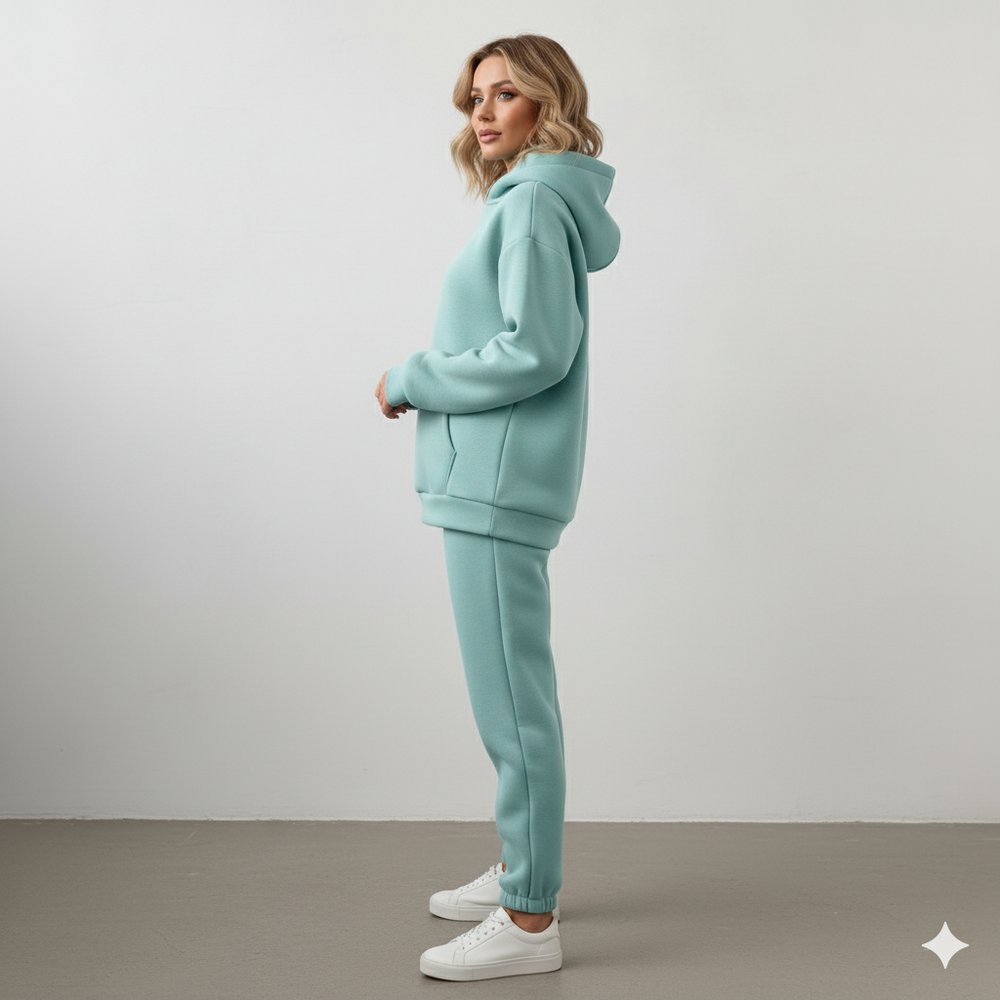 Warmer Damen Hoodie Zweiteiler | Bequem für Herbst & Winter