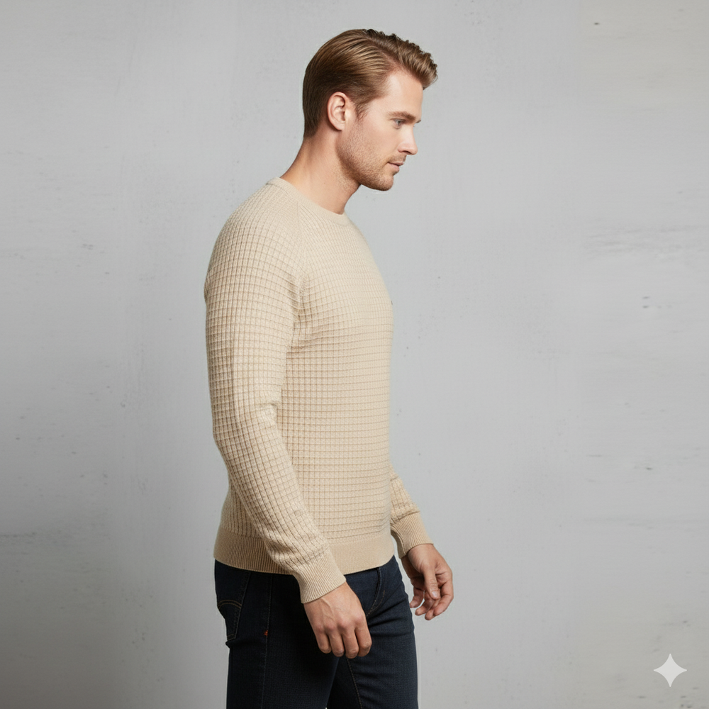 Herren Baumwollpullover mit Karomuster | Modern & Bequem