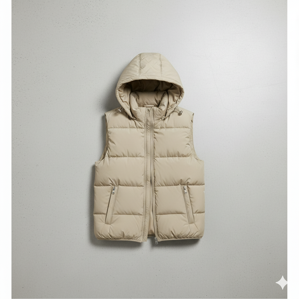 Herren Steppweste mit Kapuze | Warm & Bequem | Herbst/Winter