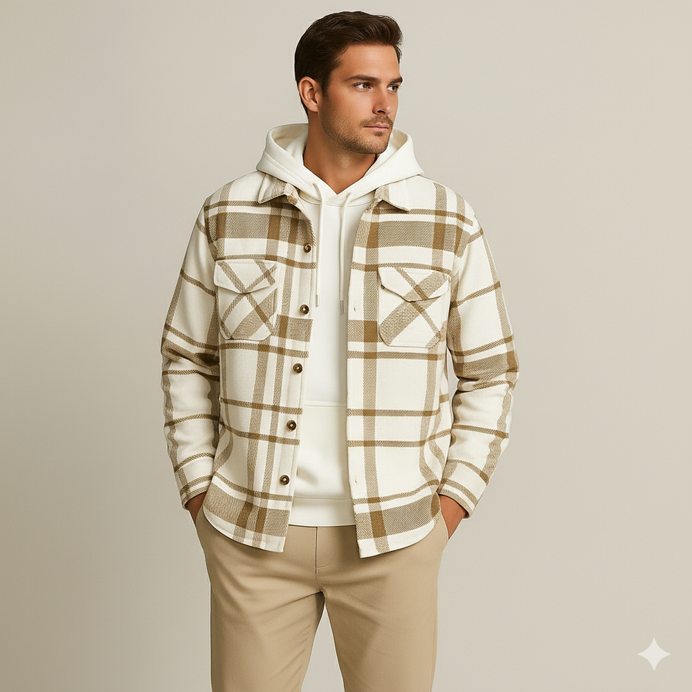 Herren Karohemd mit Kapuze | Warm & Lässig für Herbst & Winter