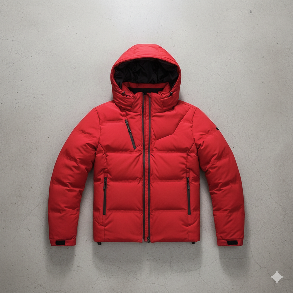 Warme Herren Daunenjacke mit Kapuze | Winter | Slim Fit